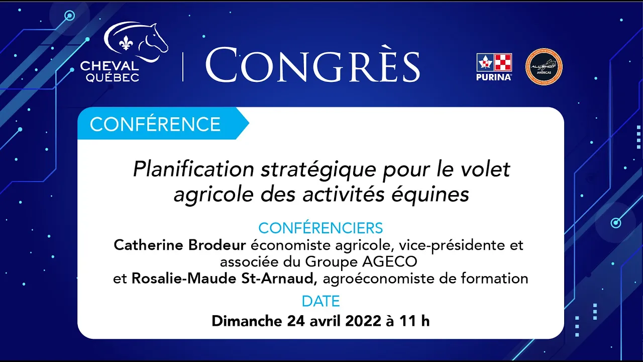 Planification stratégique pour le volet agricole des activités équines